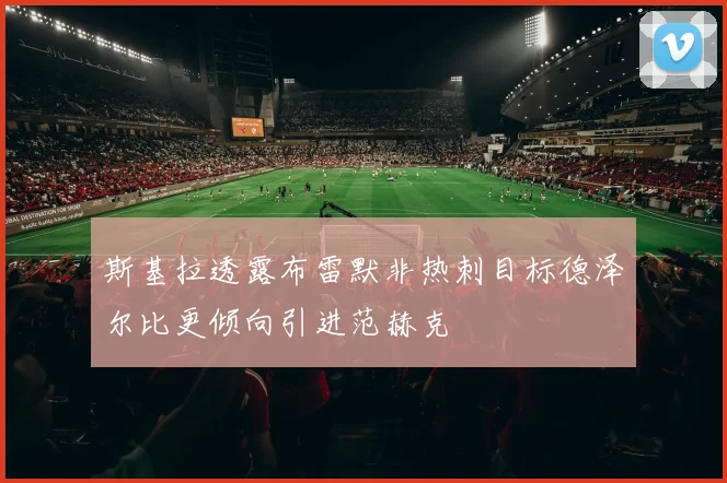 斯基拉透露布雷默非热刺目标德泽尔比更倾向引进范赫克